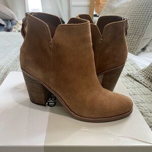 BP camel suede ankle boots
